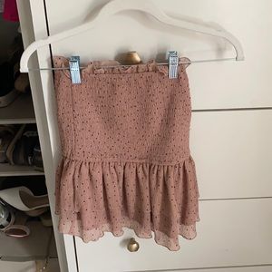 Smocked mini skirt